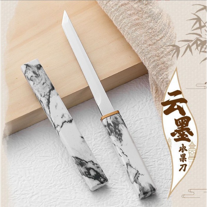 Dao tanto mini Dao Gọt Hoa Quả Thép Không Gỉ thiết kế Tay cầm cán nhựa ABS nhỏ gọn dao dài 22cm