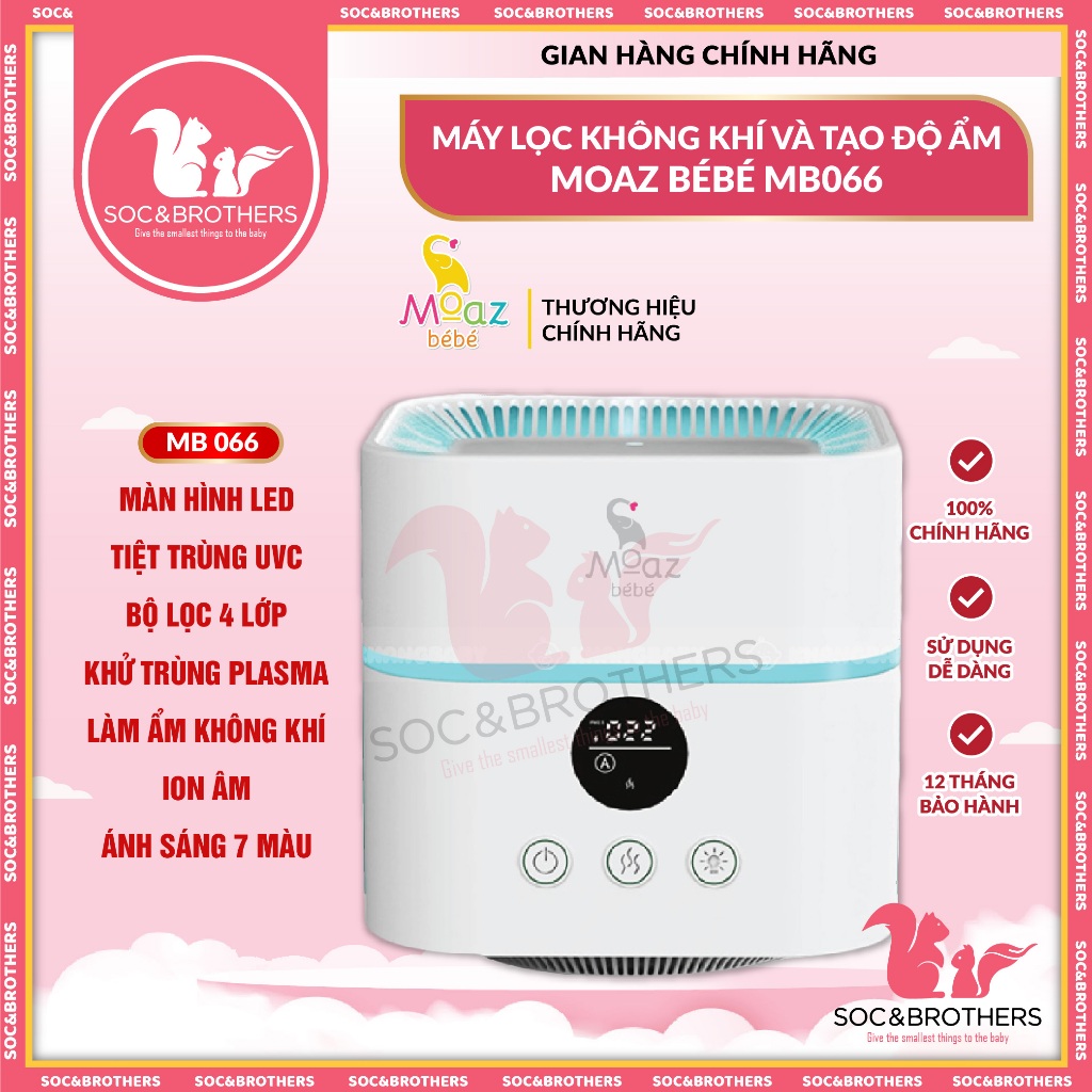 Máy lọc không khí và tạo độ ẩm Moaz MB066/MB111 - BẢO HÀNH CHÍNH HÃNG