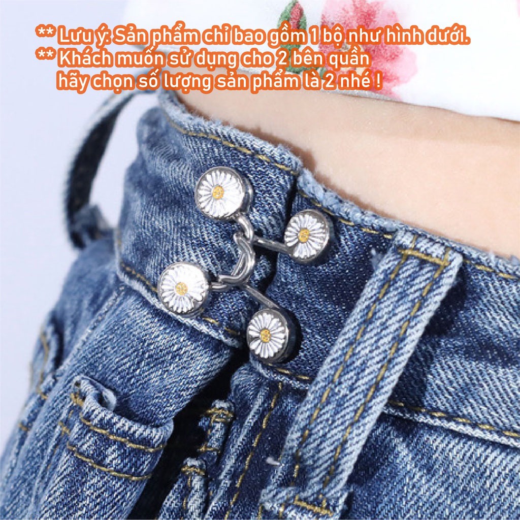 Bộ nút gài, khuy cài điều chỉnh lưng eo quần jean - short - chân váy TUTITOSA