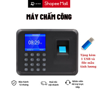 Máy Chấm Công Vân Tay - Hỗ Trợ Mẫu Tự Động Tính Lương Ngày (Fulltime) Giờ (Partime) (Bảo Hành 12 Tháng)