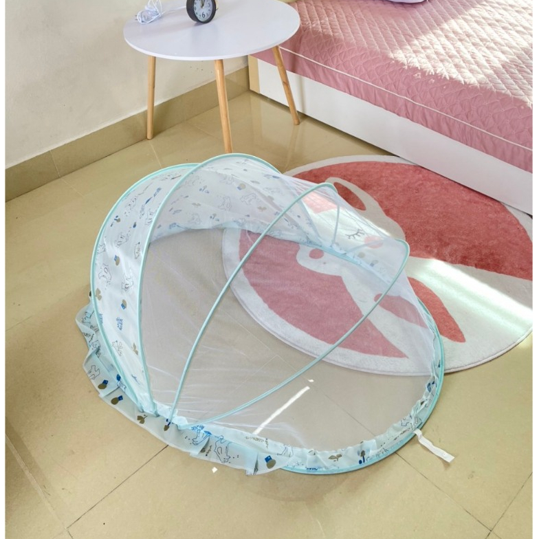 Màn chụp tự bung gấp gọn cho bé 60 x 100cm - Mùng chụp tự bung chống muỗi cho bé an toàn tuyệt đối