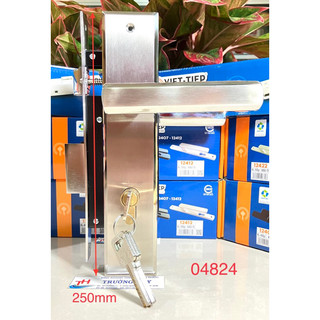 [chính hãng] 04824 khoá cửa đi dài 250mm SUS 304 dùng cửa gỗ sắt... cao cấp Việt Tiệp - Bảo hành 3 năm