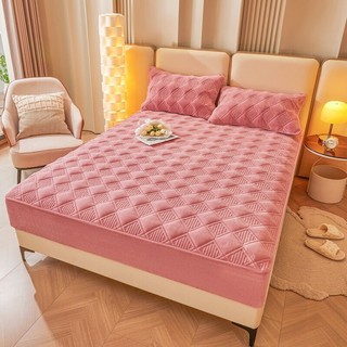 Bộ ga gối nỉ nhung trần bông bo chun bọc đệm, sét ga gối nỉ nhung trần bông tặng kèm vỏ gối ôm