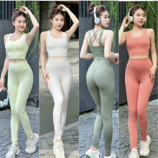 Set bộ đồ tập gym yoga aerobic sẵn mút