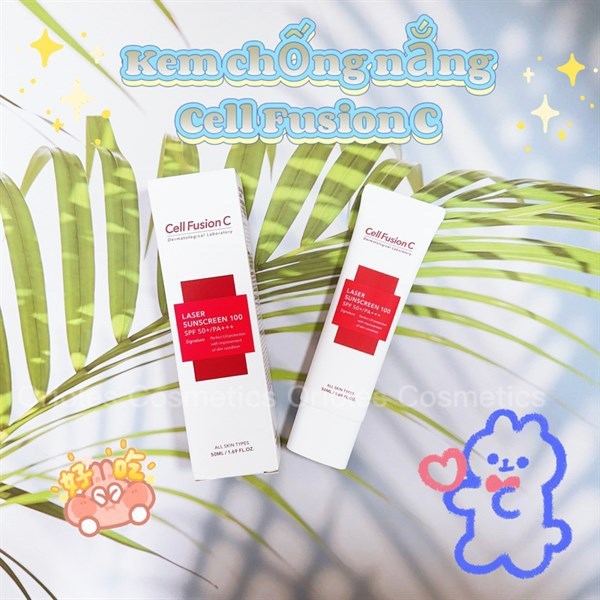 Kem chống nắng Cell Fusion C nâng tone kiềm dầu không bóng nhờn rít 50ml chống mọi UVA UVB