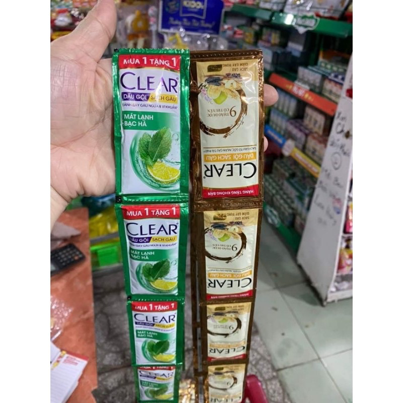 Mua 1 dây clear bạc hà 10 gói 6gr tặng 1 dây thảo dược 5gr