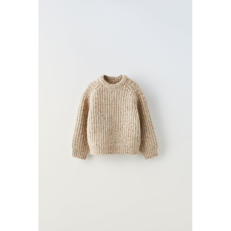 Áo Len Bé Trai & Bé Gái Pha Sợi Be Cát ZR