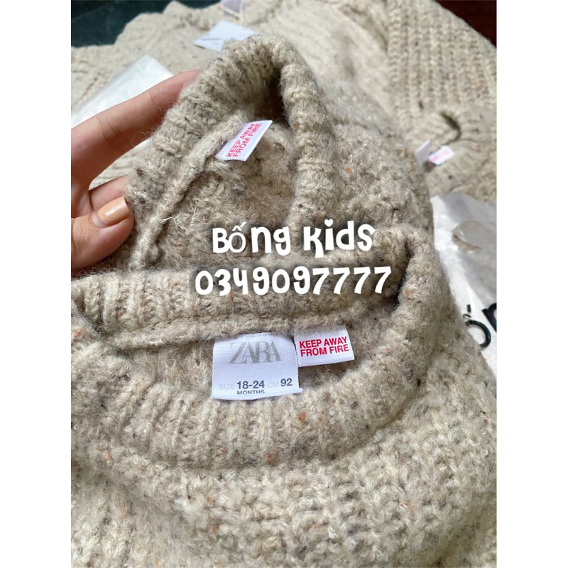 Áo Len Bé Trai & Bé Gái Pha Sợi Be Cát ZR