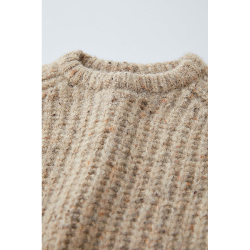 Áo Len Bé Trai & Bé Gái Pha Sợi Be Cát ZR