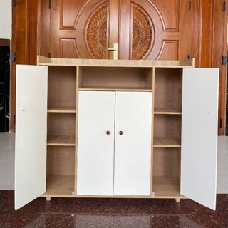 Tủ giầy gỗ kệ đựng giầy nhiều ngăn chất liệu MDF 4 cánh