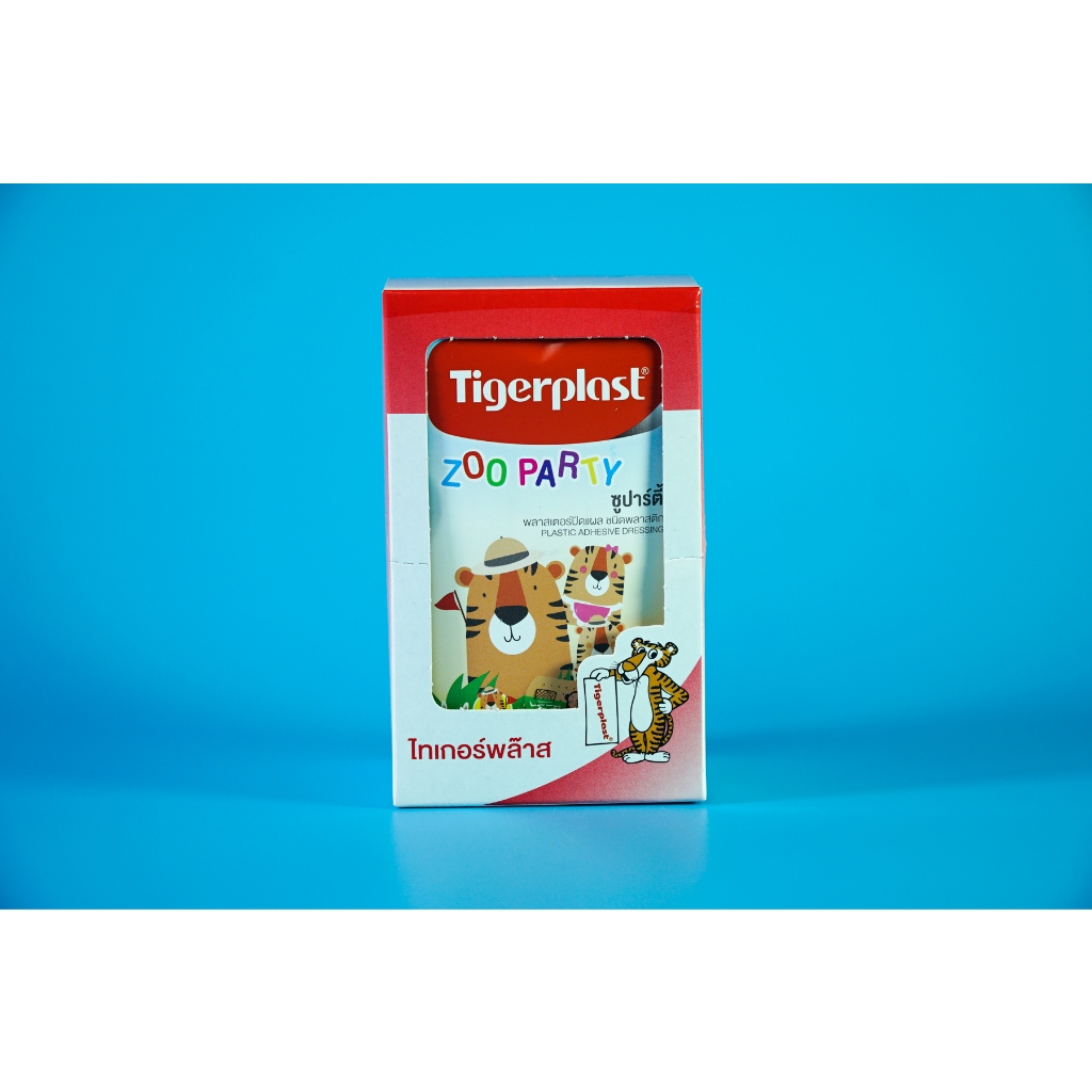 Băng cá nhân vết thương nhỏ Tigerplast Zoo Party - Hộp 8 miếng 19mm