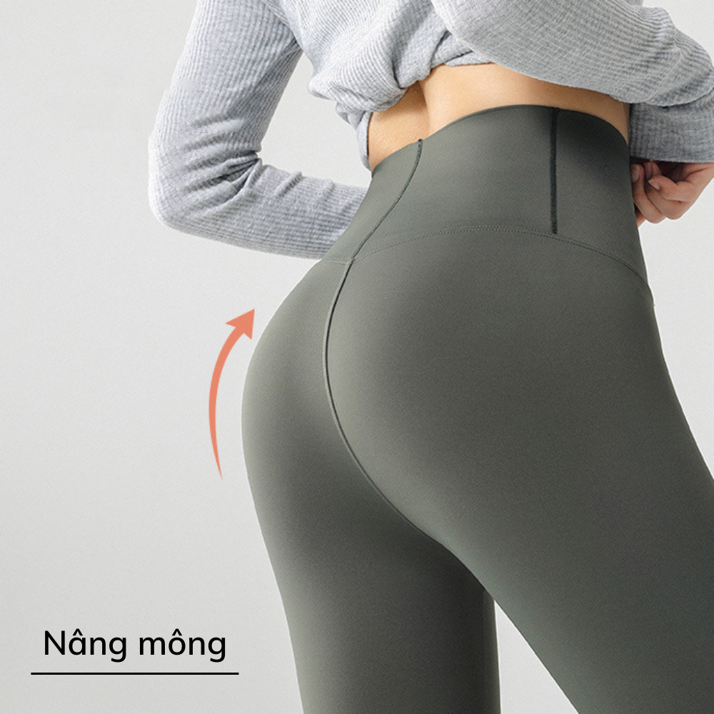 Quần legging nữ cạp cao SINGMIN gen bụng nâng mông ôm sát cơ thể