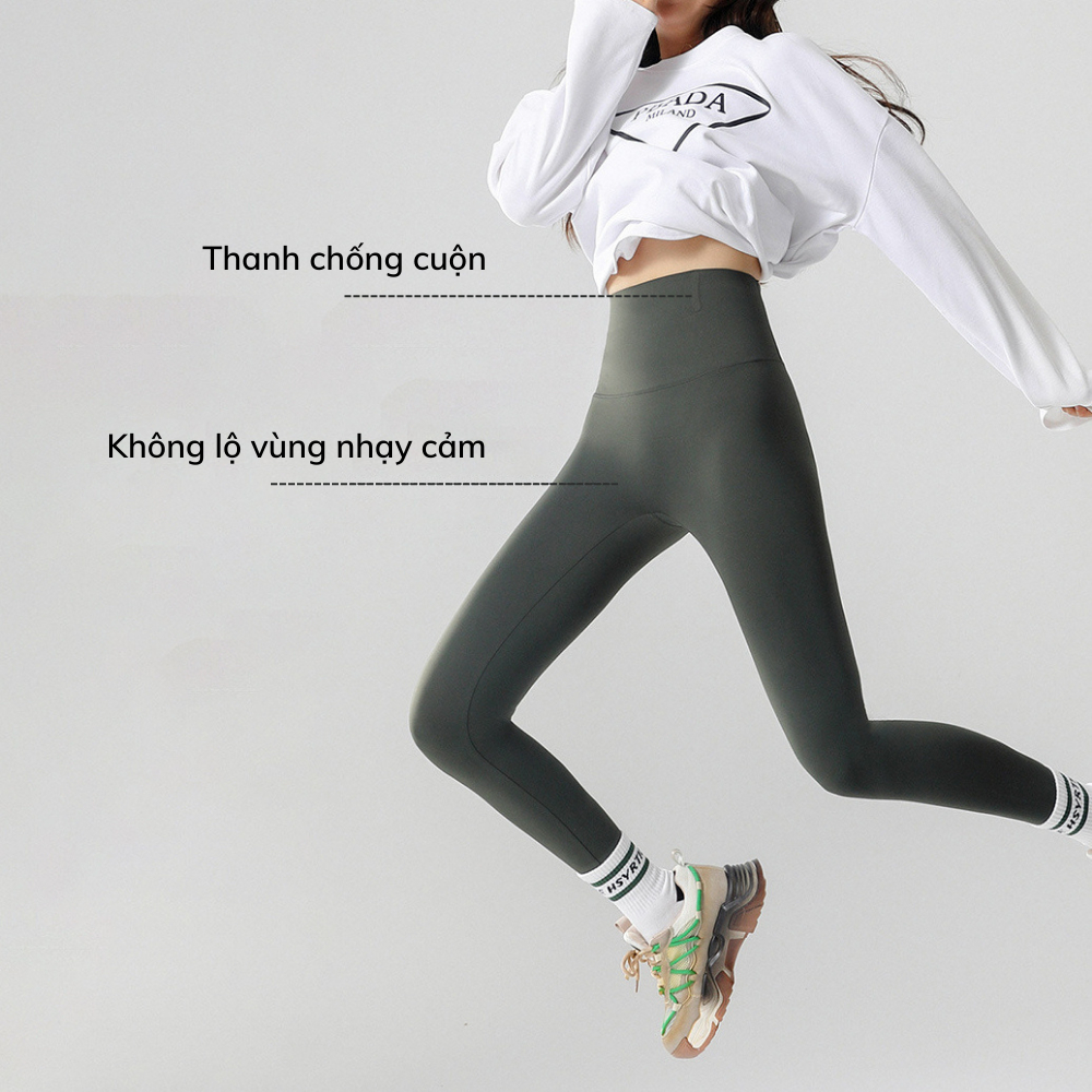Quần legging nữ cạp cao SINGMIN gen bụng nâng mông ôm sát cơ thể