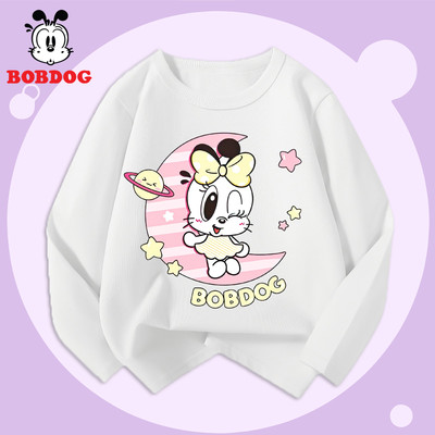 Áo thun dài tay bé gái BOBDOG, áo thun cotton in hình nghộ nghĩnh cho bé