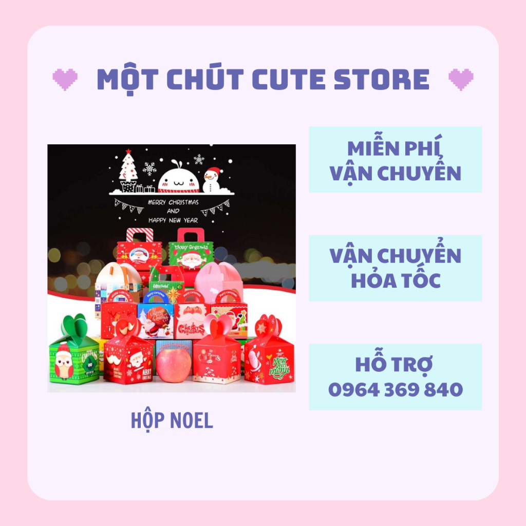 Hộp đựng quà Noel, hộp đựng kẹo Noel cho học sinh dịp Giáng Sinh