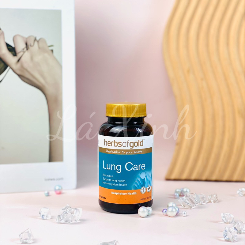 Viên Uống Herbs Of Gold Lung Care Hỗ Trợ Tăng Cường Sức Khỏe Đường Hô Hấp Hộp 60 Viên