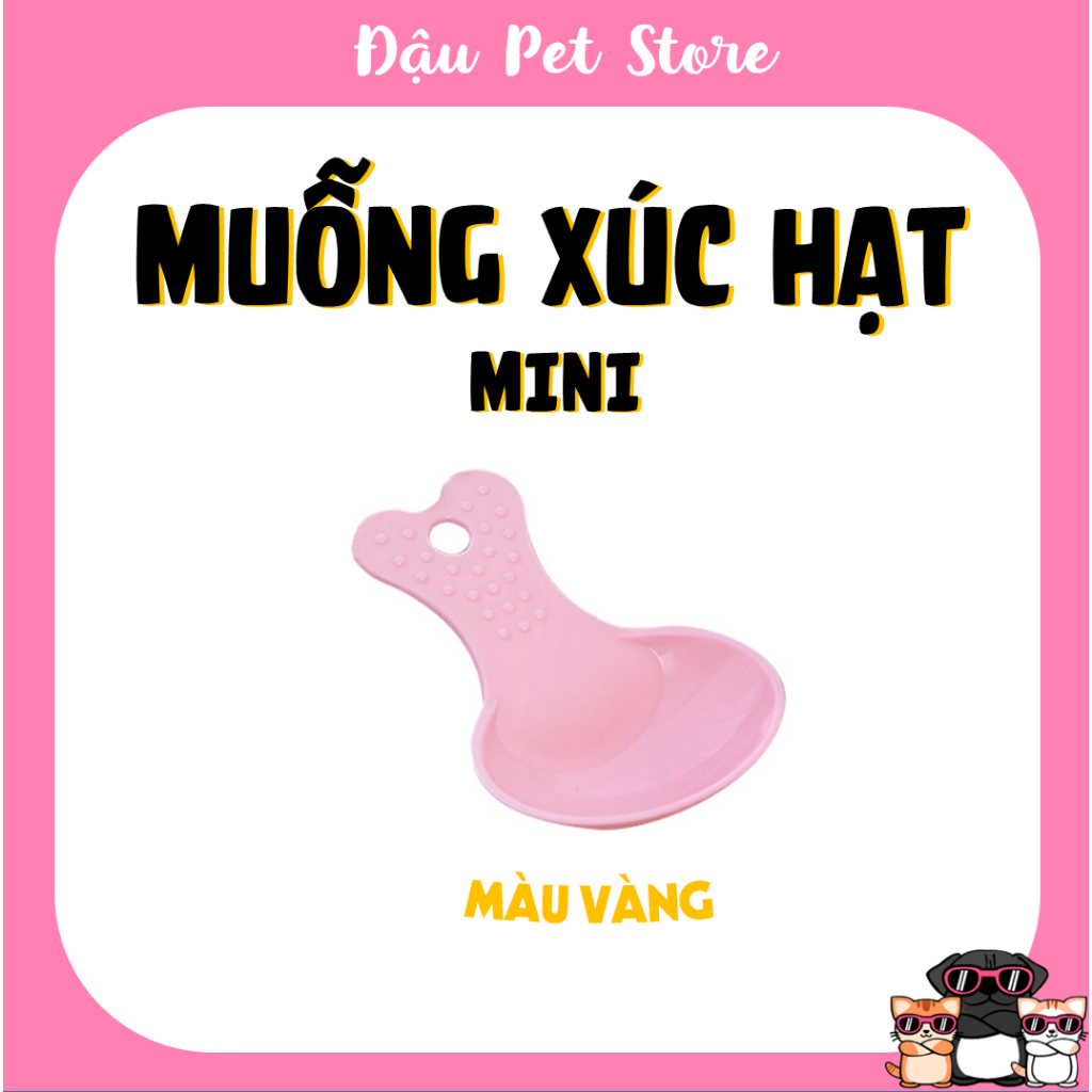 Muỗng nhựa Mini màu ngẫu nhiên xúc hạt cho chó mèo - Đậu Pet