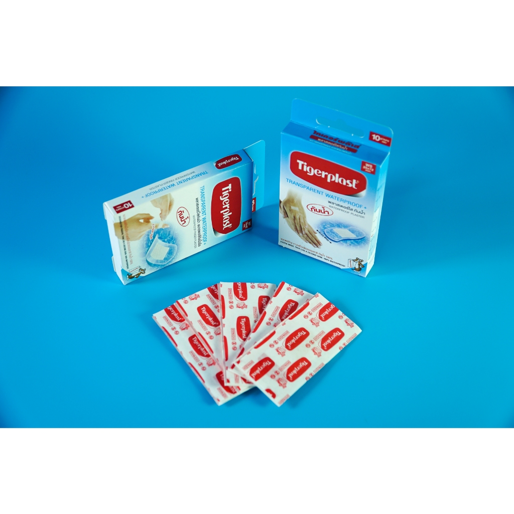 Băng gạc vết thương chống nước Tigerplast Waterproof siêu dính, trong suốt - Nhiều cỡ, tấm nhỏ