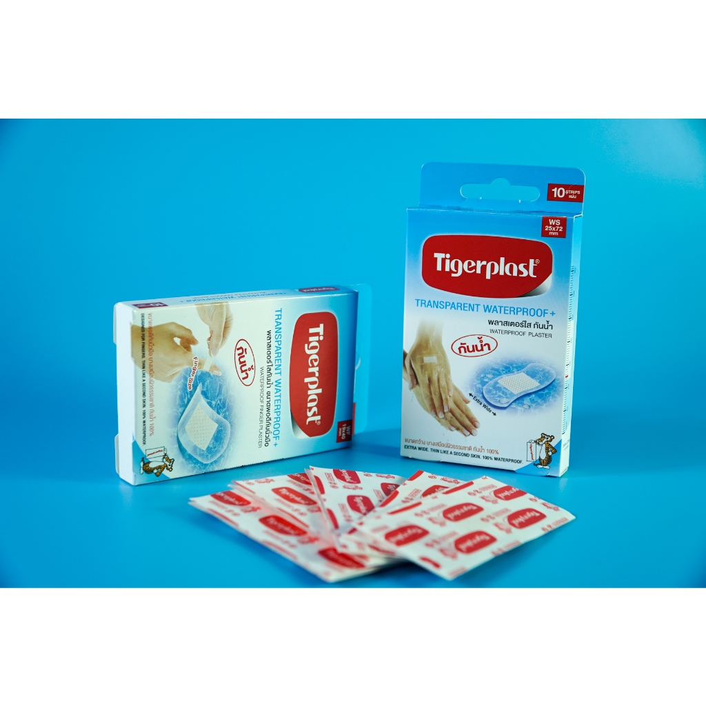 Băng gạc vết thương chống nước Tigerplast Waterproof siêu dính, trong suốt - Nhiều cỡ, tấm nhỏ