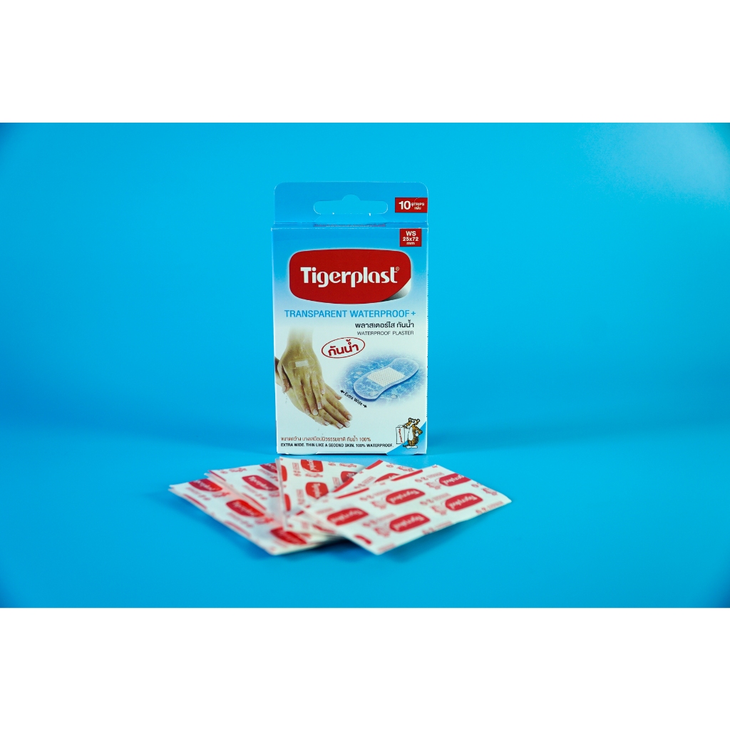 Băng gạc vết thương chống nước Tigerplast Waterproof siêu dính, trong suốt - Nhiều cỡ, tấm nhỏ