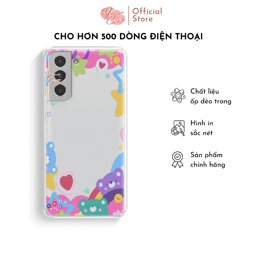 Ốp lưng dành cho tất cả dòng điện thoại Yumi Case - 04 KHUNG VIỀN HOA 9