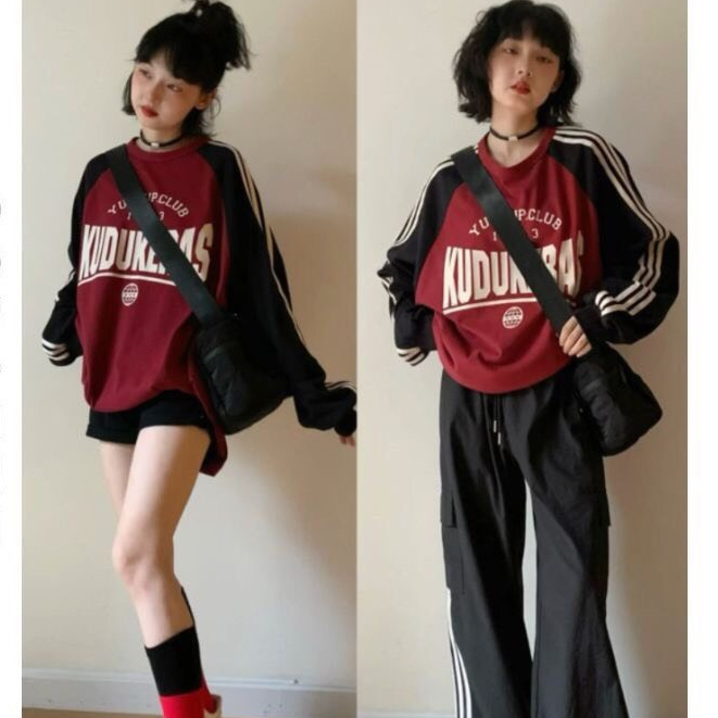 Áo Nỉ Nam Nữ, Áo Sweater Phối Sọc Tay Chất Nỉ Tàu Phong Cách Hàn Quốc