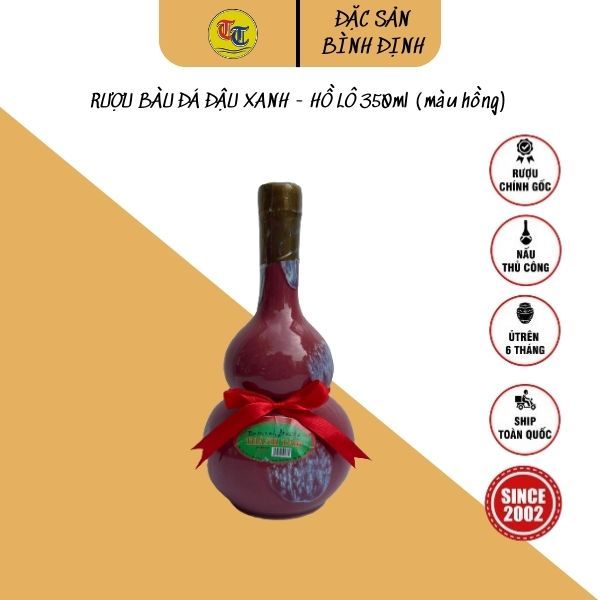 Rượu Bàu Đá Đậu Xanh - Hồ Lô 350ml - Đặc Sản Bình Định