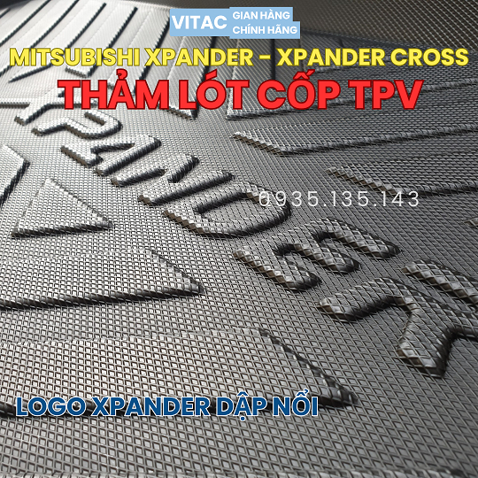 Lót cốp xe Mitsubishi Xpander - Xpander Cross 2018, 2020, 2021, 2022, 2023 cao cấp