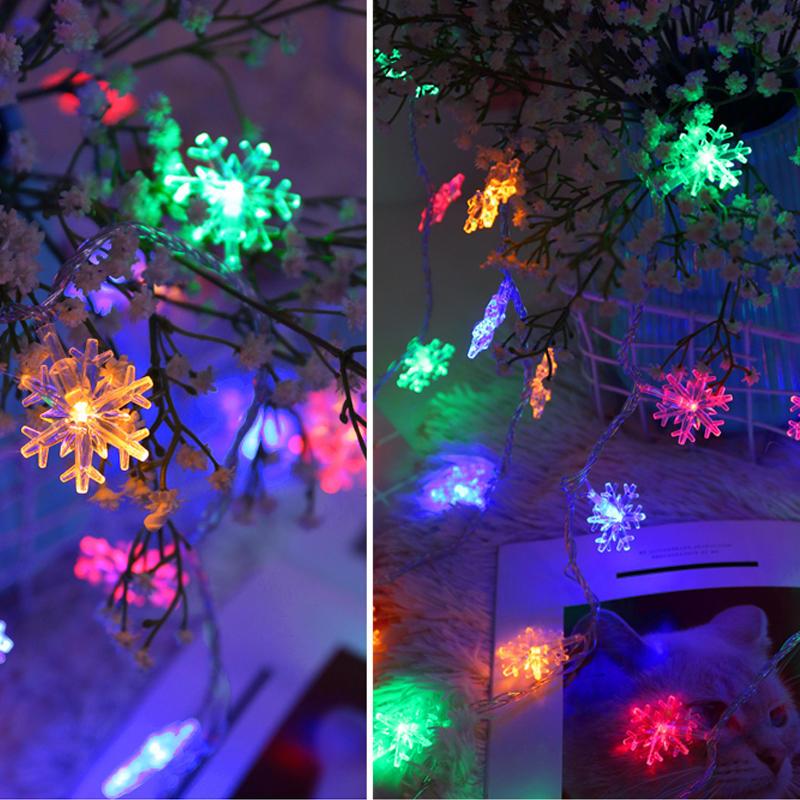 Dây đèn Led nháy hình bông tuyết, đèn led nháy giọt nước Nibi trang trí phòng ngủ, trang trí Noel, trang trí Tết