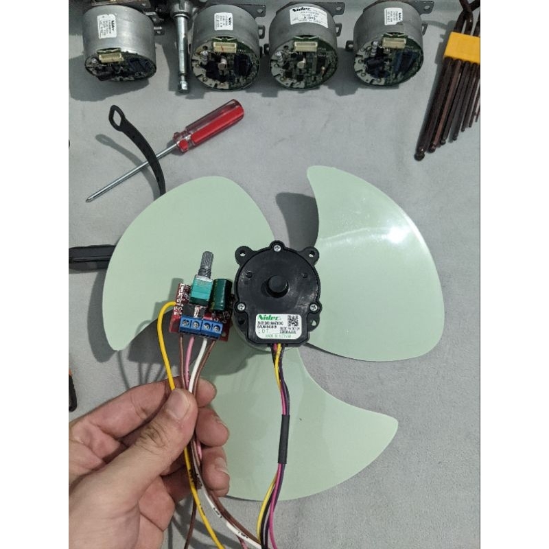 COMBO motor nidec 12V1A - Mạch PWM - Cánh senko B2