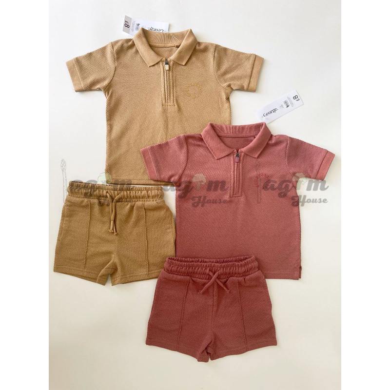 Set quần áo polo xám tan George_hàng chính hãng authentic