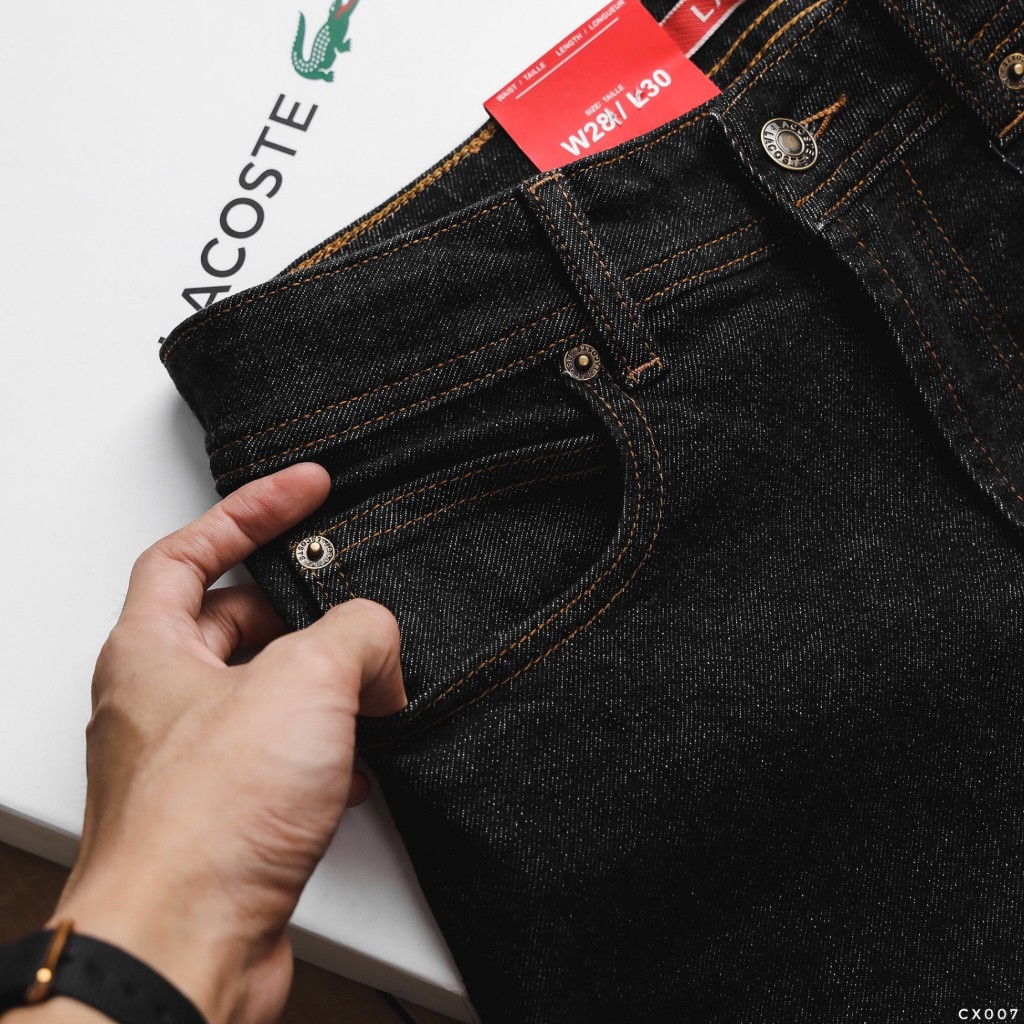 Quần jean dài nam LCST đen tiêu ,Form Slimfit,chất vải co dãn nhẹ,ống quần 14 - 17cm,hàng Vnxk-1033