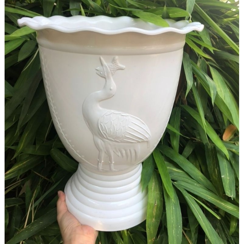 chậu ly cò chân đế cao size lớn 22x29cm