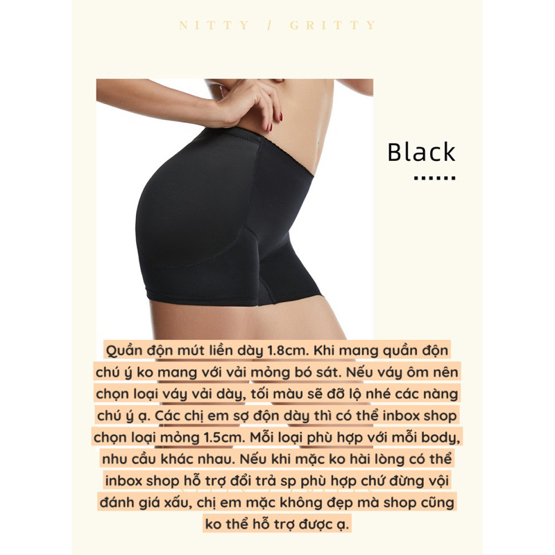 Quần độn hông, nâng hông gen nhẹ bụng dưới khắc phục hông hõm Dailywear hàng xuất Nhật cao cấp