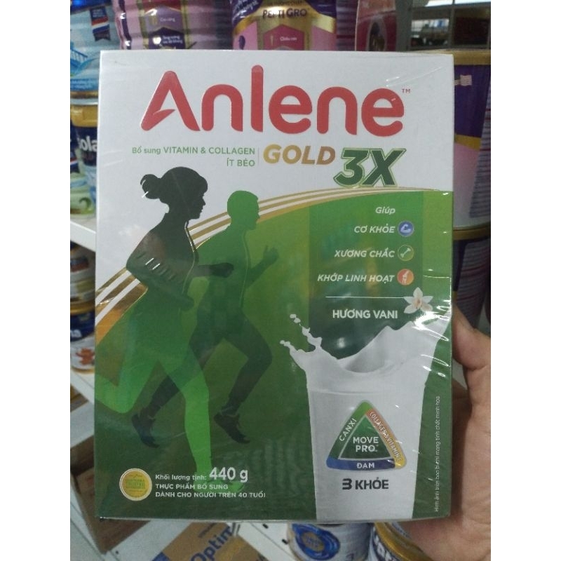 Sữa bột Anlene Gold 3X vani 440g(dành cho người trên 40 tuổi)