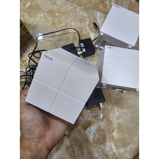 Tenda wifi Nova MW6 2hand và ổ cắm tivi và Internet mặt bạc nhôm xước