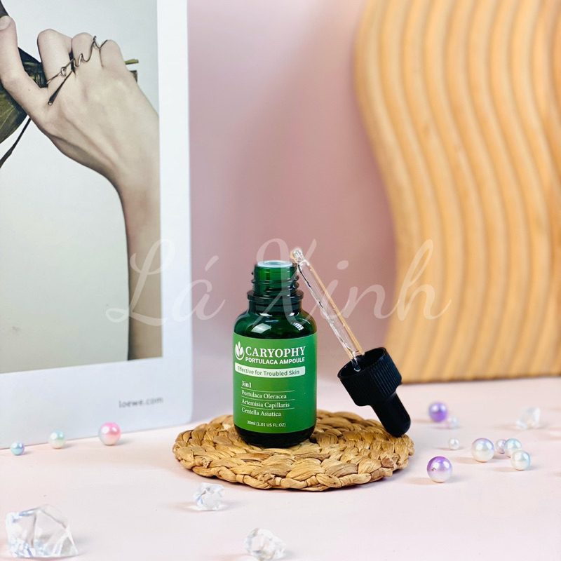 Tinh chất giảm mụn, mờ thâm, kiềm dầu Serum Caryophy Portulaca Ampoule 30ml 3in1