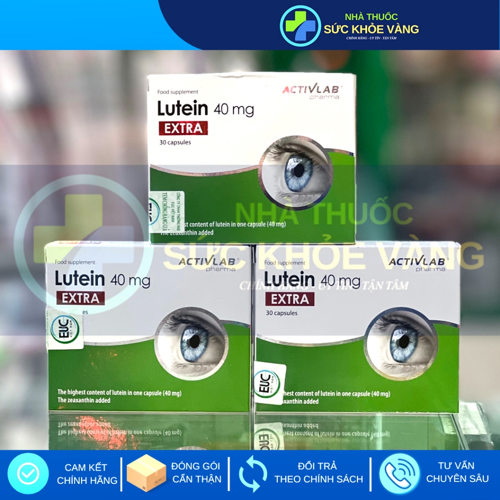 Lutein Extra 40mg - Hỗ Trợ Giảm Mỏi Mắt, Tăng Cường Thị Lực, Bảo Vệ Mắt Khỏi Các Tác Nhân Gây Hại Cho Sức Khỏe Đôi Mắt