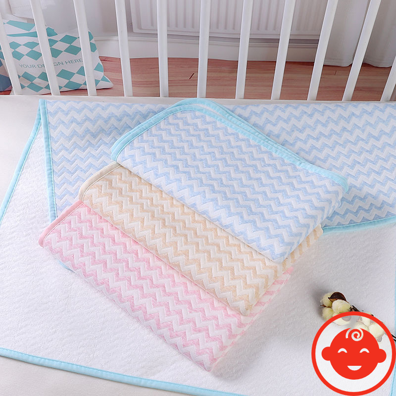 Tấm lót chống thấm 4 lớp LƯỢN SÓNG CAO CẤP dành cho bé sơ sinh mềm mại siêu thấm 70x50cm L06