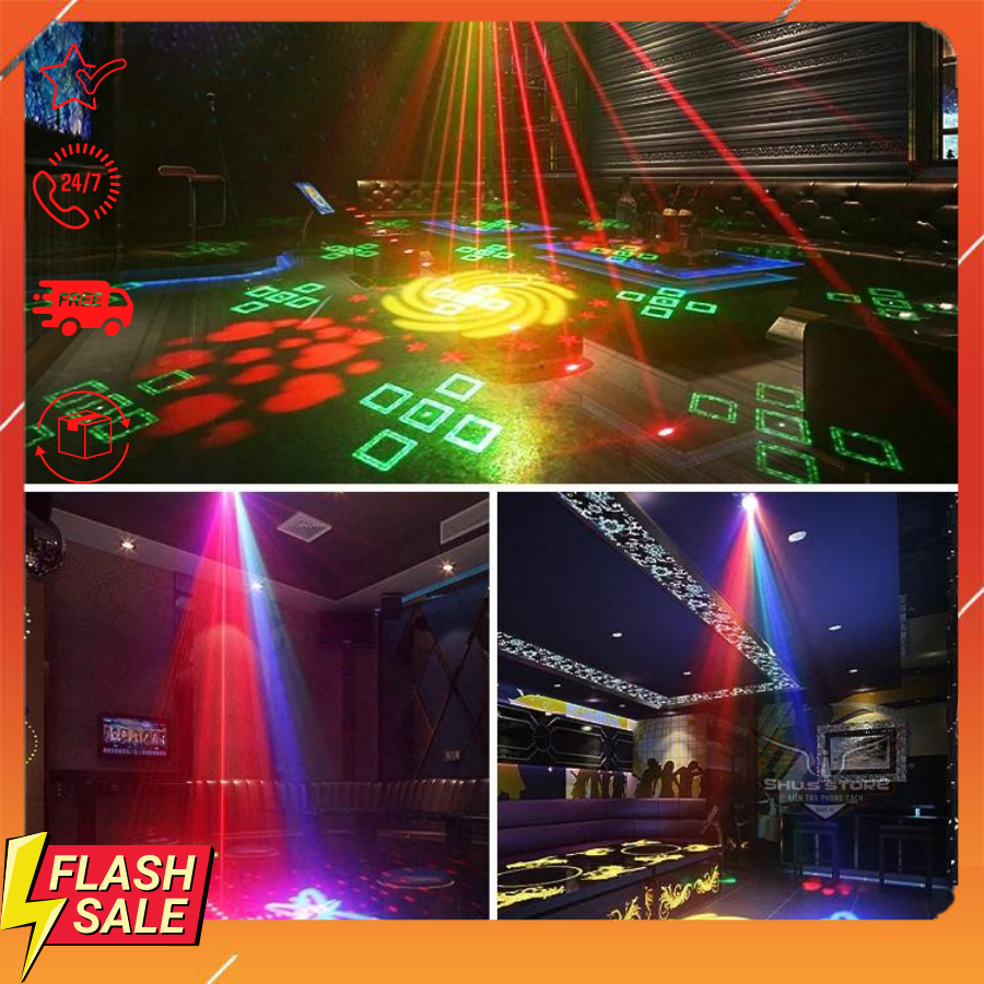 Đèn Laser Mini Với LED Siêu Sáng 48 Hoa Văn Cho Sân Khấu Bar, Karaoke, Vũ Trường