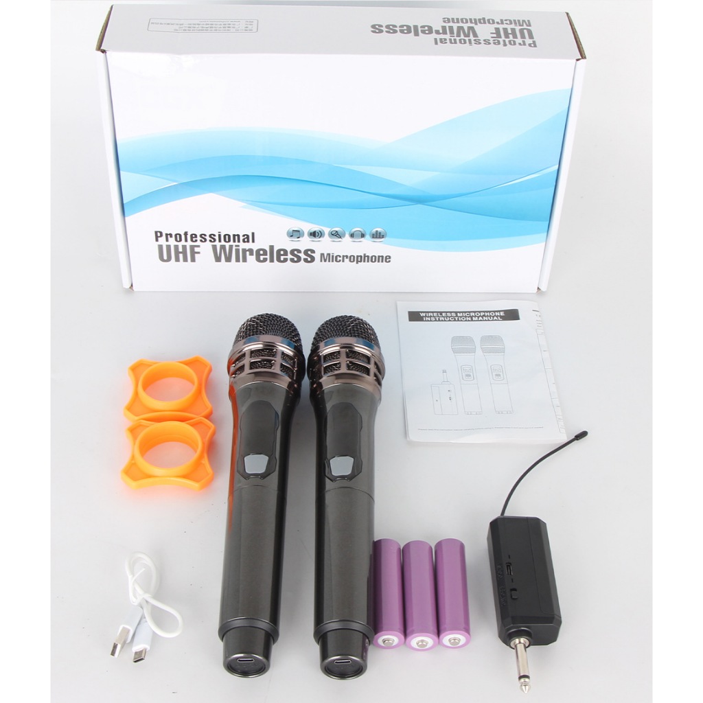 Bộ  Micro Không Dây Karaoke UHF ZIN 102 Cao Cấp, Âm Thanh Vượt Trội , Chi Tiết , Độ Nhạy Cao .