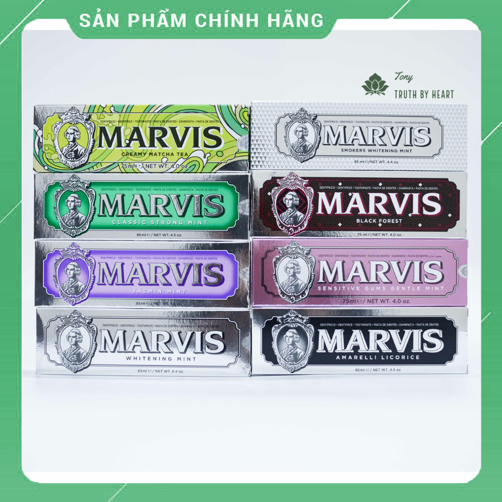 [Tem niêm phong] Kem đánh răng Marvis Toothpaste 85ml-75ml nhiều màu