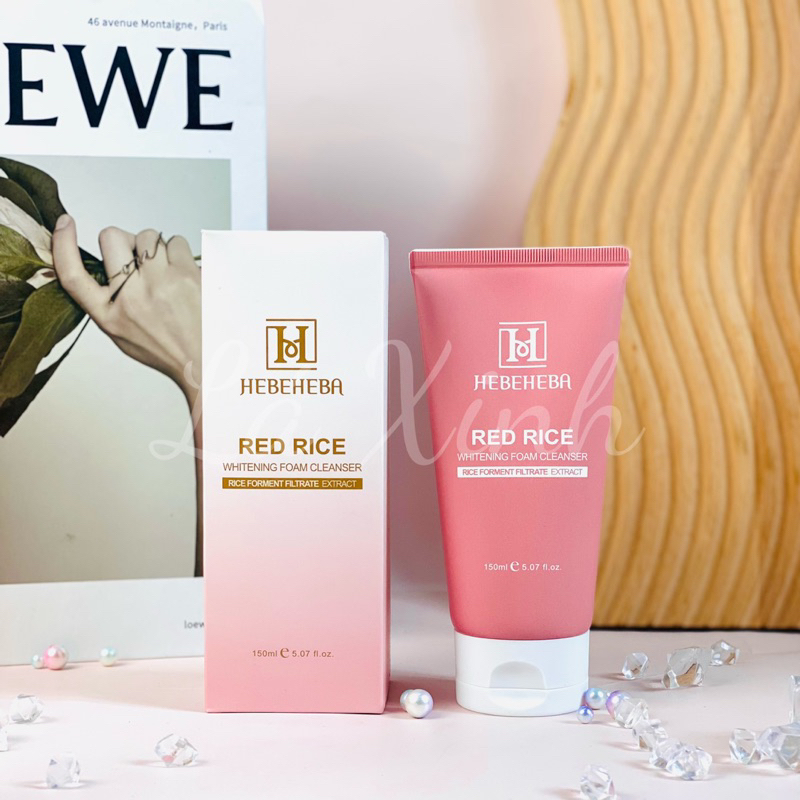 Sữa rửa mặt Hebeheba Vita C - Red Rice Whitening Foam Cleanser 150ml