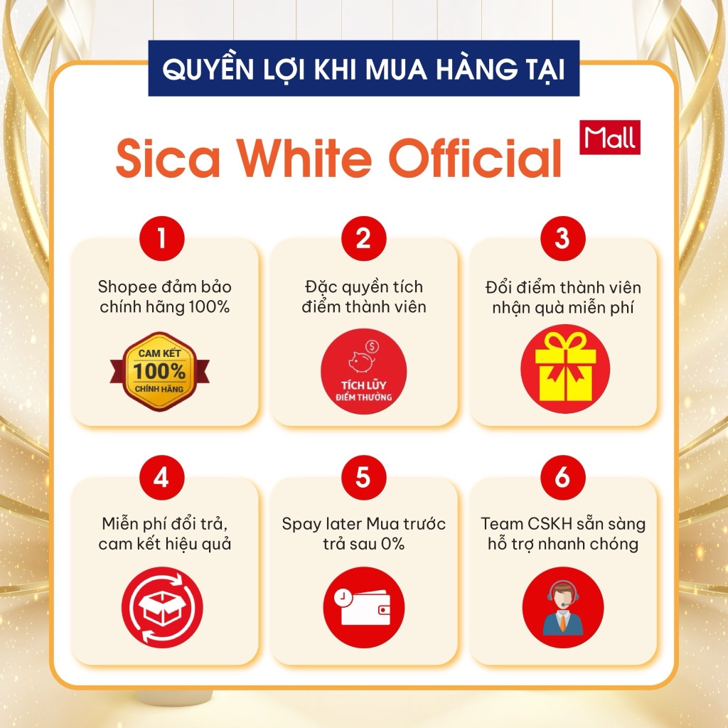 Kem body Sica White mầm gạo lên men 250G, trắng sáng da, mịn màng không cần ủ - Sica White