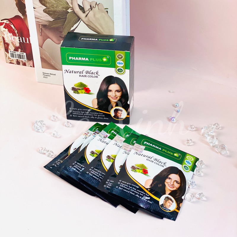 NHUỘM TÓC ĐEN THẢO D ƯỢC TỪ THIÊN NHIÊN PHARMA PLUS BLACK HAIR COLOR