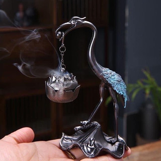 Hồng Hạc Trầm Hương, Lư hương trầm hình hông hạc vừa đốt trầm vừa trang trí decor cực đẹp