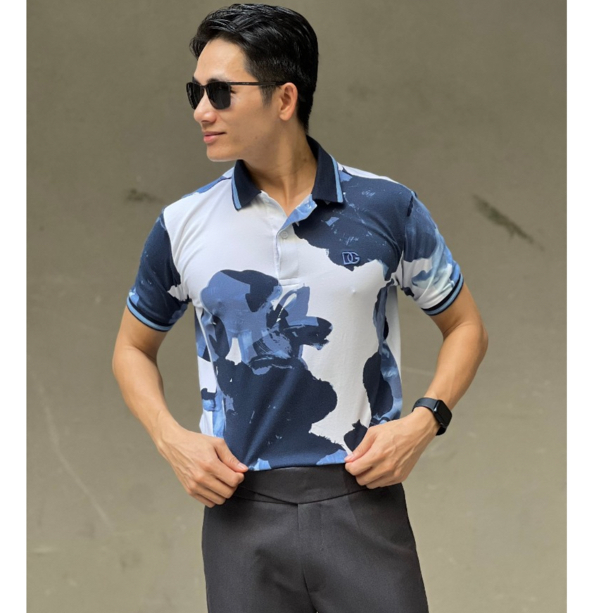 Áo Polo DG chất cotton 4 chiều xịn sò họa tiết cao cấp chuẩn store hãng xuống phố tiệc tùng