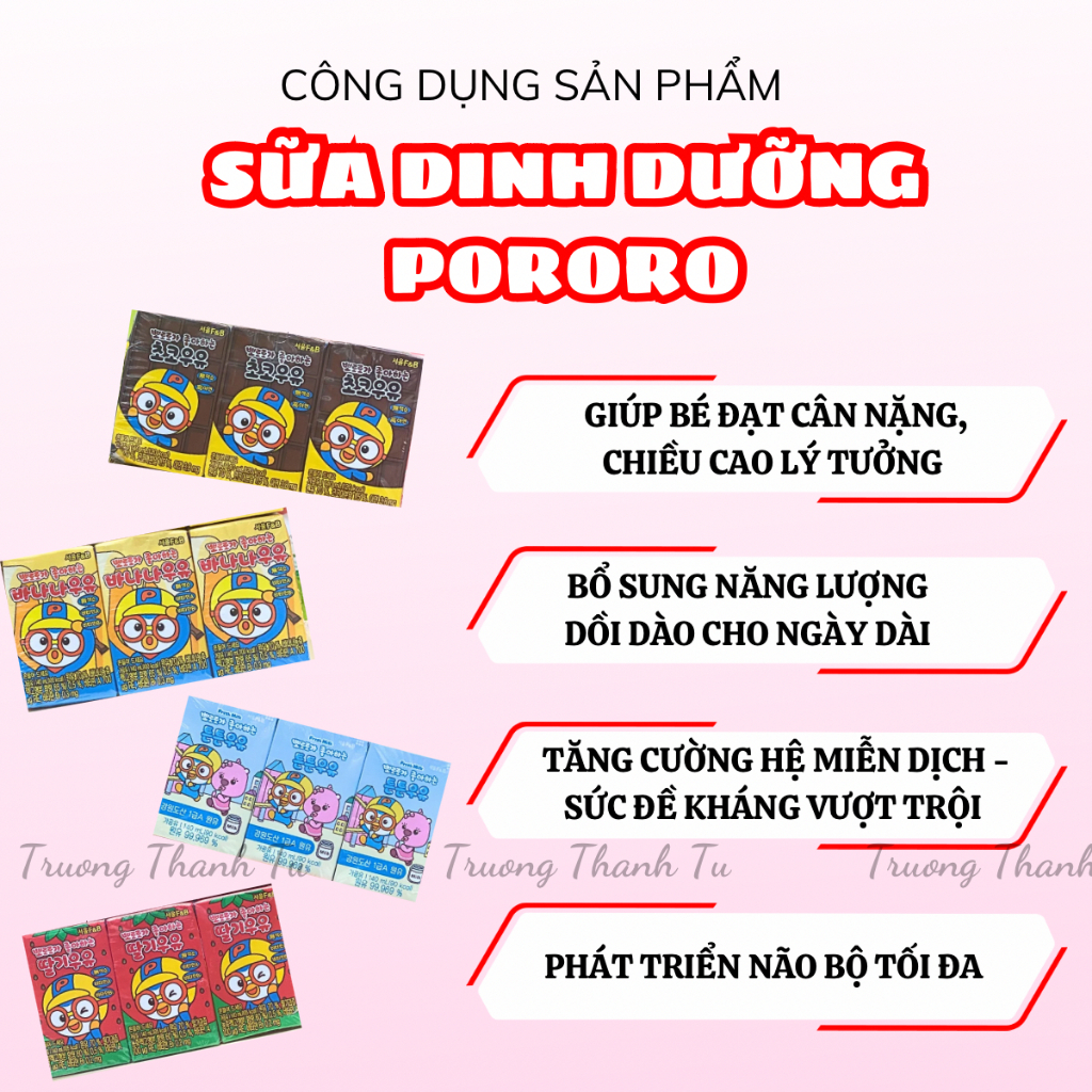 Sữa Nước Dinh Dưỡng Poroco Nhập Khẩu Hàn Quốc, Tăng Chiều Cao, Đề Kháng