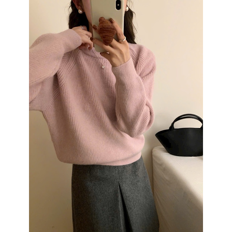 KAYY. Áo len đan trơn _ Aldt