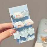 Kẹp Tóc Hình Đám Mây / Ngôi Sao Màu Sắc Dễ Thương Phong Cách Hàn Quốc